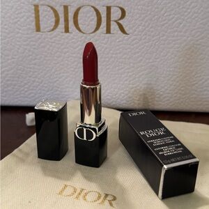 NIB Rouge Dior Satin Lipstick - Shade 720 & White Dior small drawstring bag